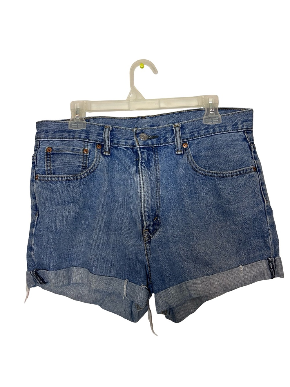 Levi's Blue Roll-Cuff Denim Shorts